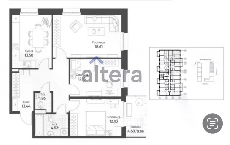 Продается 3-комн. квартира, 76 м²