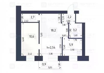 Продается 2-комн. квартира, 42,8 м²