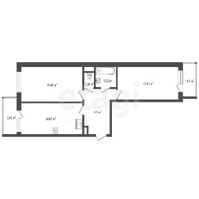 Продается 2-комн. квартира, 64,2 м²