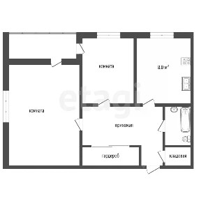 Продается 2-комн. квартира, 53,6 м²