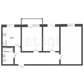 Продается 3-комн. квартира, 56,2 м²