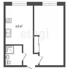 Продается 1-комн. квартира, 21 м²