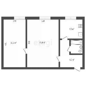 Продается 2-комн. квартира, 37,1 м²