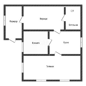 Продается 1-этажный дом, 58,3 м²