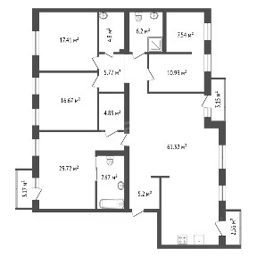 Продается 5-комн. квартира, 183 м²