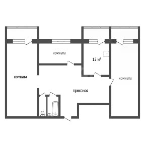 Продается 3-комн. квартира, 76 м²