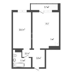 Продается 2-комн. квартира, 56,3 м²