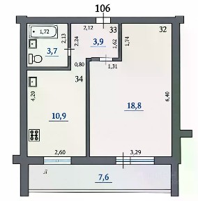 Продается 1-комн. квартира, 37,3 м²