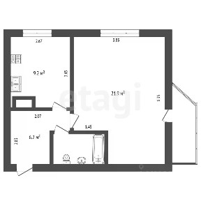 Продается 1-комн. квартира, 40,7 м²
