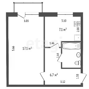 Продается 1-комн. квартира, 34,2 м²