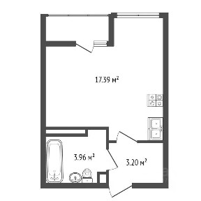 Продается студия, 25 м²
