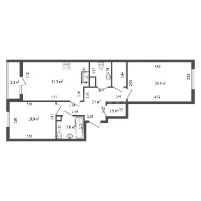 Продается 2-комн. квартира, 59,85 м²