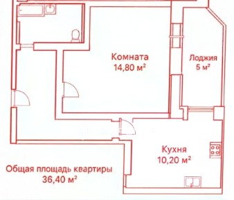 Продается 1-комн. квартира, 36,4 м²
