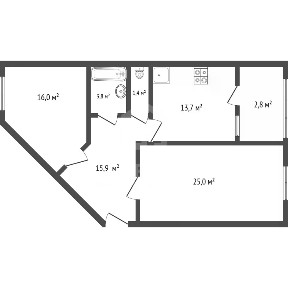 Продается 2-комн. квартира, 75,8 м²