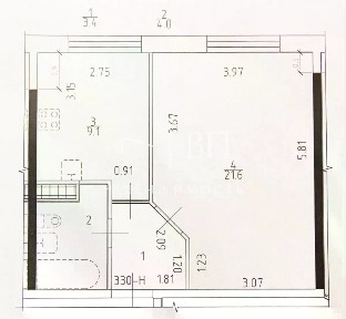 Продаются 1-комн. апартаменты, 38,1 м²