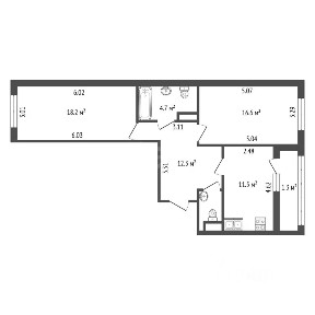 Продается 2-комн. квартира, 65,3 м²
