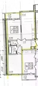Продается 2-комн. квартира, 55,3 м²