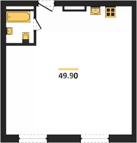 Продается 1-комн. квартира, 49,9 м²