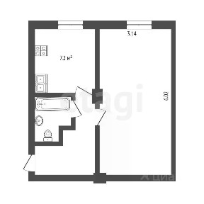 Продается 1-комн. квартира, 35,2 м²
