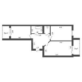 Продается 2-комн. квартира, 61,8 м²