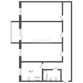Продается 3-комн. квартира, 57,5 м²