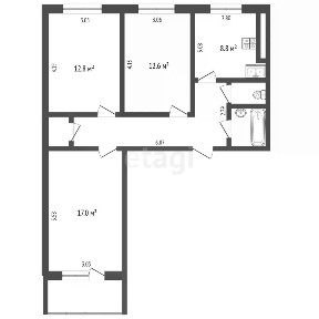 Продается 3-комн. квартира, 69,4 м²