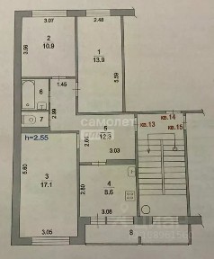 Продается 3-комн. квартира, 69,8 м²