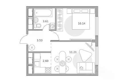 Продается 2-комн. квартира, 31,09 м²