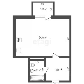 Продается студия, 35,6 м²