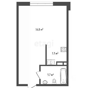 Продается студия, 29,9 м²