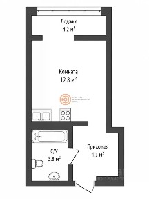 Продается студия, 20,7 м²