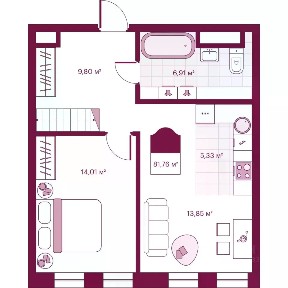 Продается 1-комн. квартира, 81,76 м²