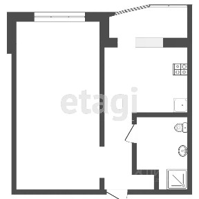 Продается 1-комн. квартира, 43,2 м²