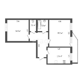Продается 2-комн. квартира, 62,4 м²