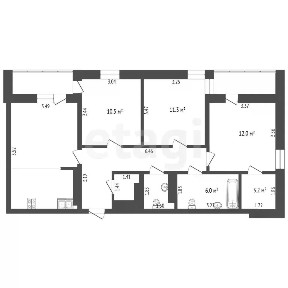 Продается 3-комн. квартира, 77,7 м²