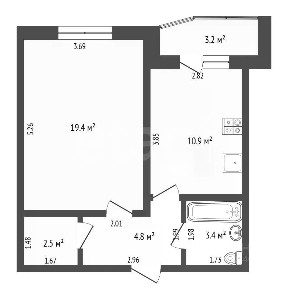 Продается 1-комн. квартира, 41,5 м²