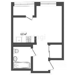 Продается студия, 36,7 м²