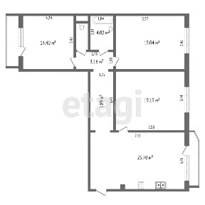Продается 3-комн. квартира, 92,2 м²