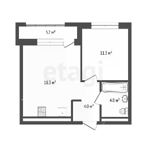 Продается 1-комн. квартира, 41,3 м²