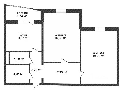 Продается 2-комн. квартира, 62,4 м²