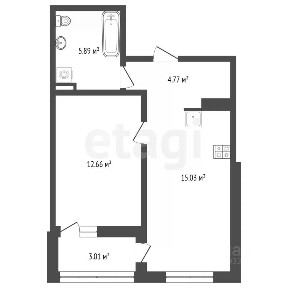 Продается 1-комн. квартира, 41,36 м²