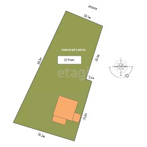 Продается 1-этажный дом, 95,7 м²