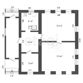 Продается 1-этажный дом, 68,9 м²