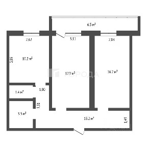 Продается 2-комн. квартира, 62,2 м²