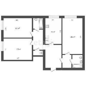 Продается 3-комн. квартира, 79,9 м²