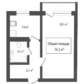Продается 1-комн. квартира, 35,8 м²
