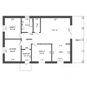 Продается 1-этажный дом, 115 м²