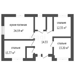 Продается 1-этажный дом, 97 м²