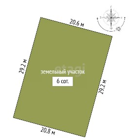 Продается участок, 6 сот.