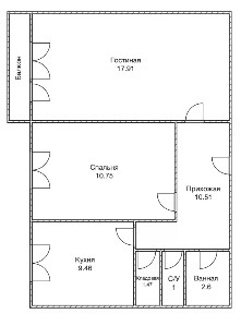 Продается 2-комн. квартира, 52,7 м²